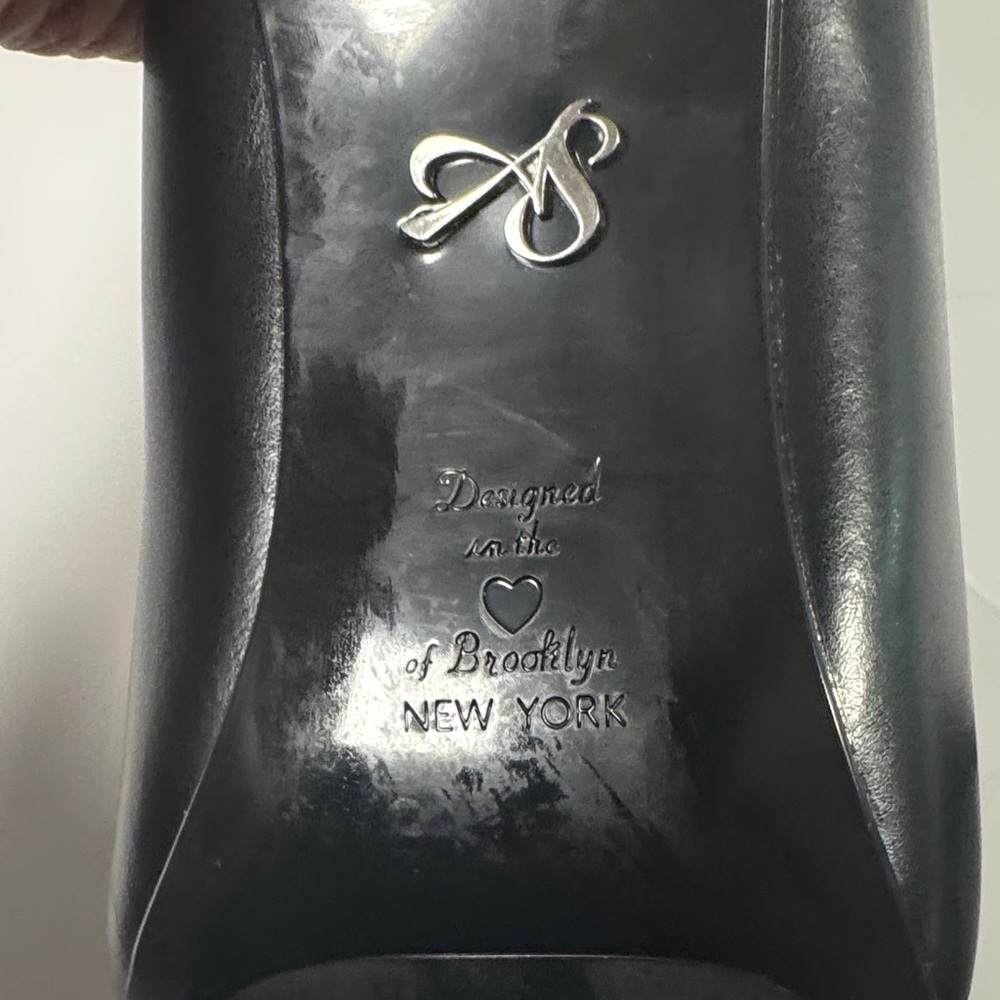 Antonia Saint size 10 Black Leather elegant Pumps Heels - Picture 8 of 9